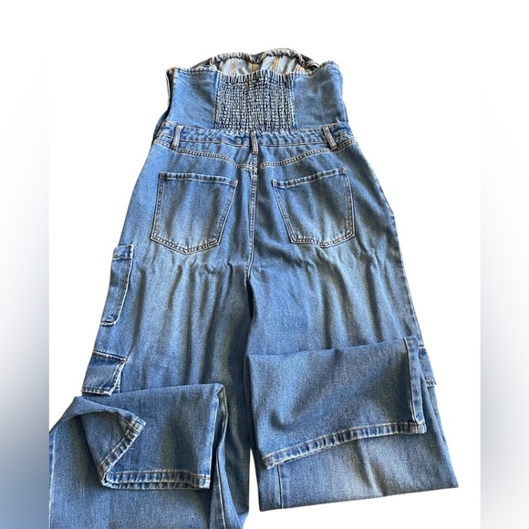 Wild Fable High-Waisted Tube Top Denim Romper - Picture 8 of 12